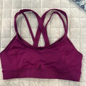 Lululemon Purple Sports Bra with Strappy Back Design